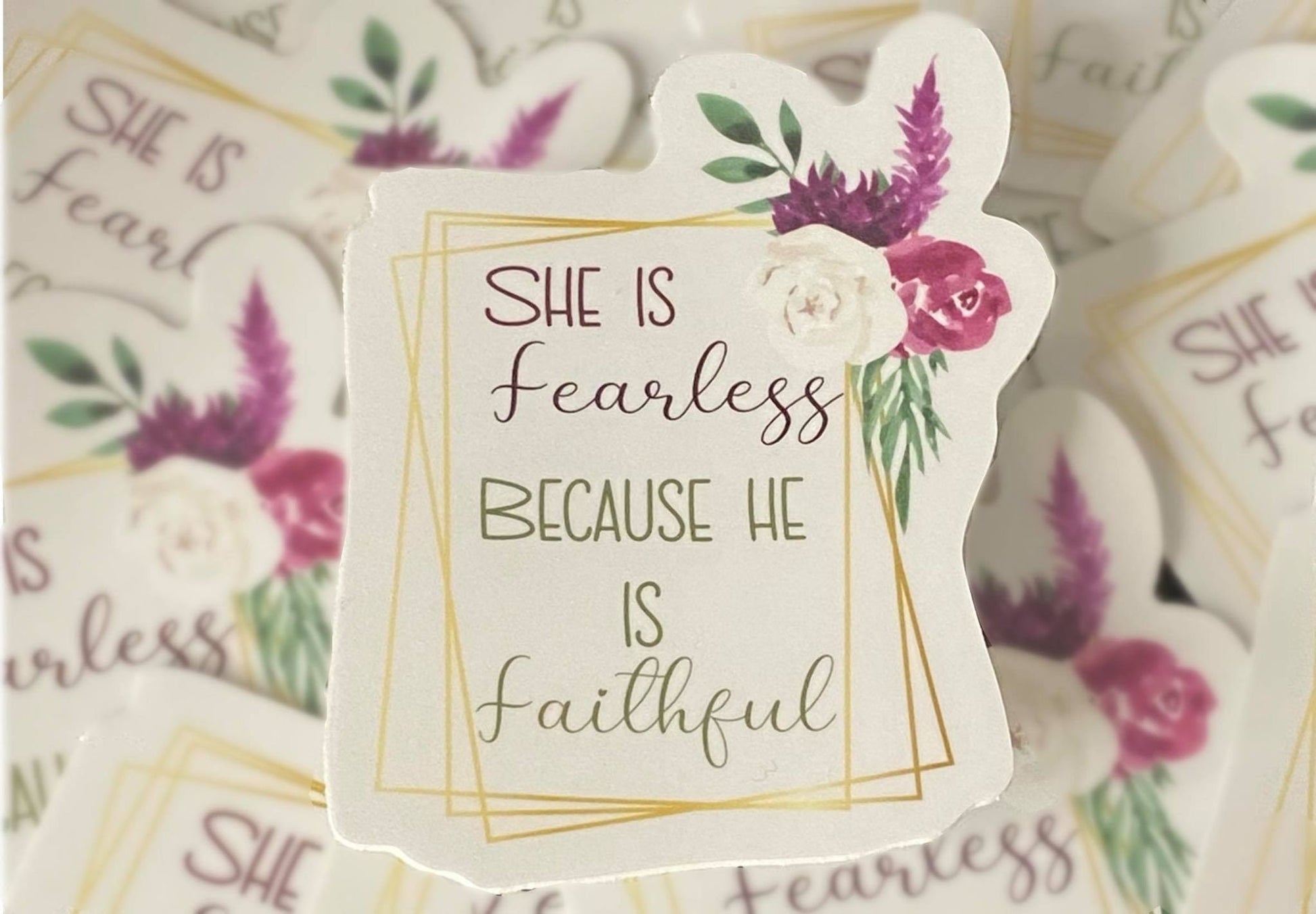 She is Fearless, Bible Verse Gifts,Inspirational decals,Waterproof sticker,Most Popular Items,Trending Now,Bible Journaling, Gifts for Women