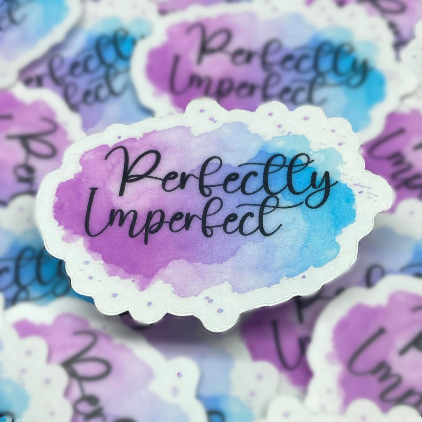 Perfectly Imperfect, Bible Verse Gifts for Women, Inspirational decal, Waterproof sticker, Most Popular Item, Trending Now, Bible Journaling