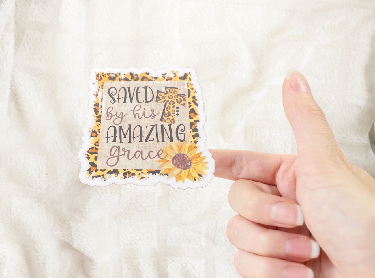 Amazing Grace, Bible Verse Stickers, Inspirational decal, Most Popular Items, Trending Now, Bible Journaling, Bible Verse Gifts for Women