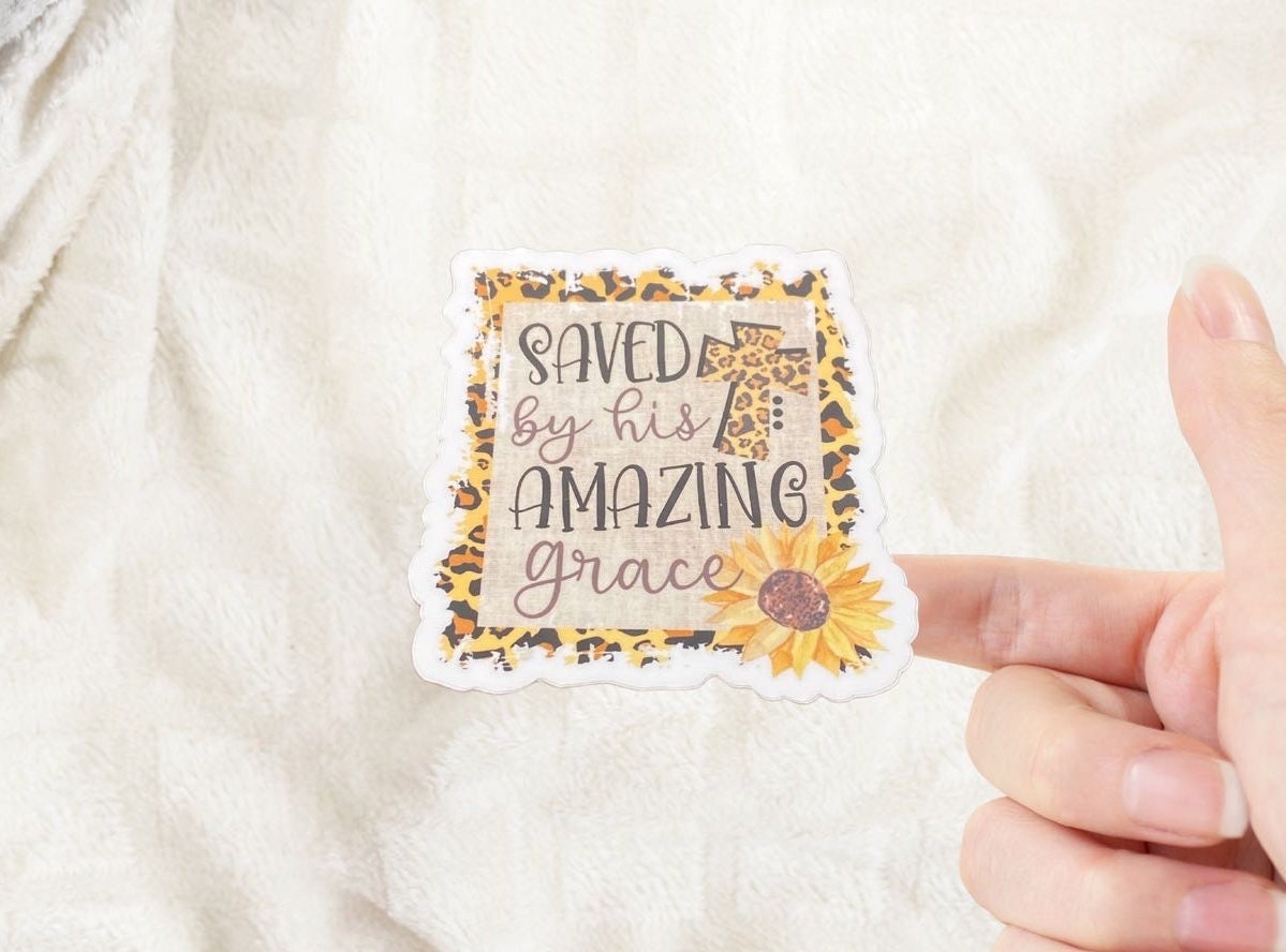 Amazing Grace, Bible Verse Stickers, Inspirational decal, Most Popular Items, Trending Now, Bible Journaling, Bible Verse Gifts for Women