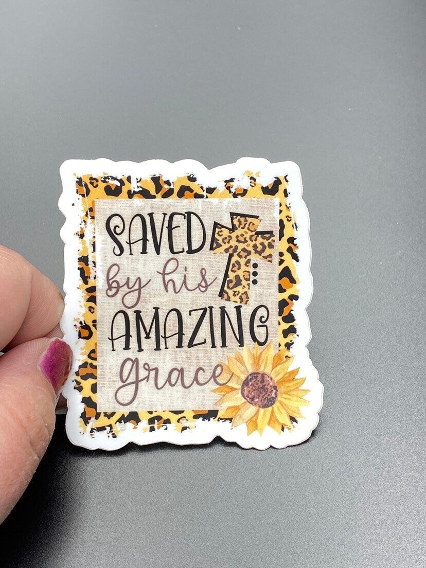 Amazing Grace, Bible Verse Stickers, Inspirational decal, Most Popular Items, Trending Now, Bible Journaling, Bible Verse Gifts for Women