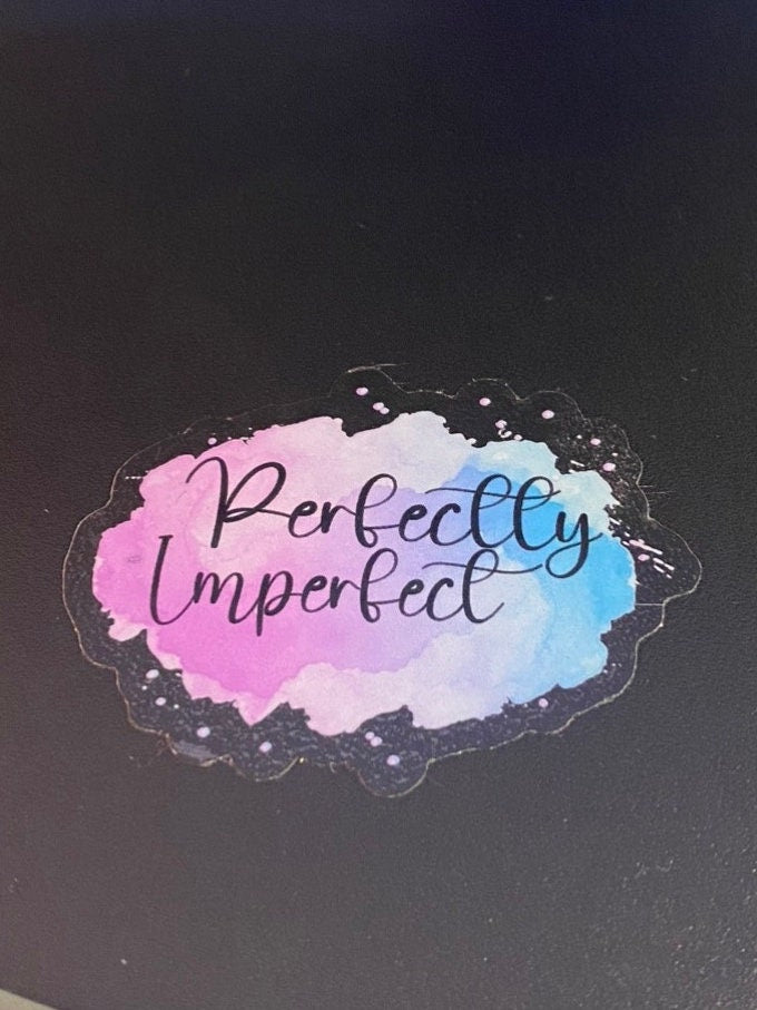 Perfectly Imperfect, Bible Verse Gifts for Women, Inspirational decal, Waterproof sticker, Most Popular Item, Trending Now, Bible Journaling