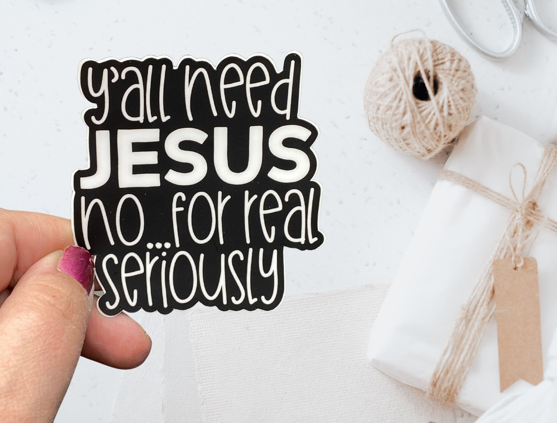 Yall Need Jesus, Bible Verse, Inspirational Decals, Waterproof Stickers, Trending Now, Bible Journaling, Quotes about Life, Canva Quotes