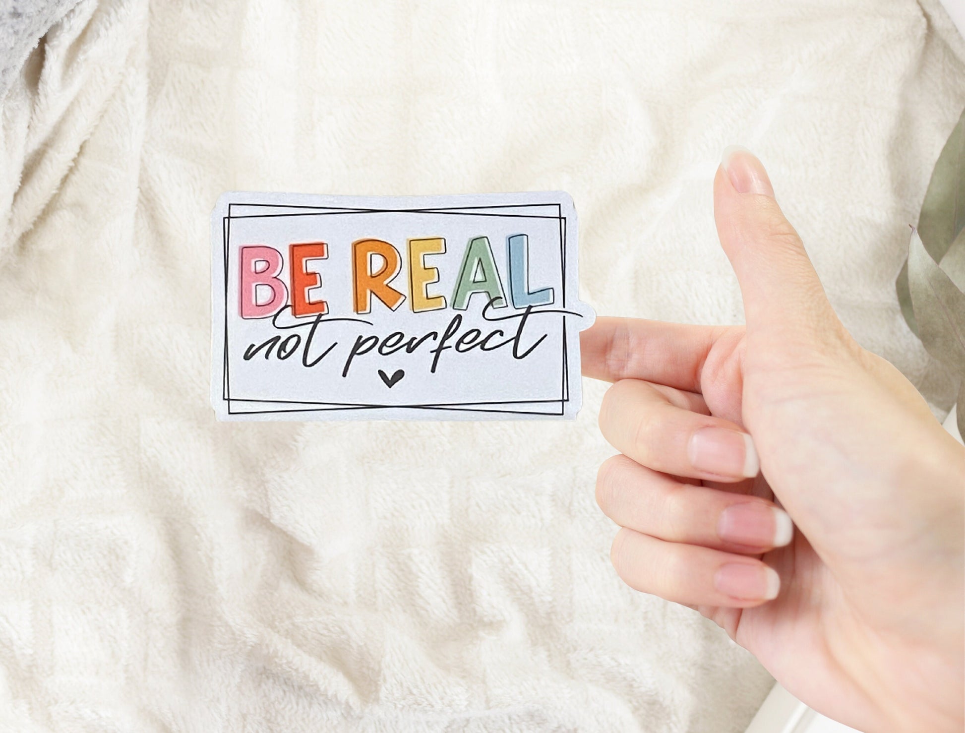 Be Real Not Perfect, Bible Verse, Inspirational Decals, Waterproof Sticker, Bible Journaling, Quotes about Life, Bible Verse Gifts for Women