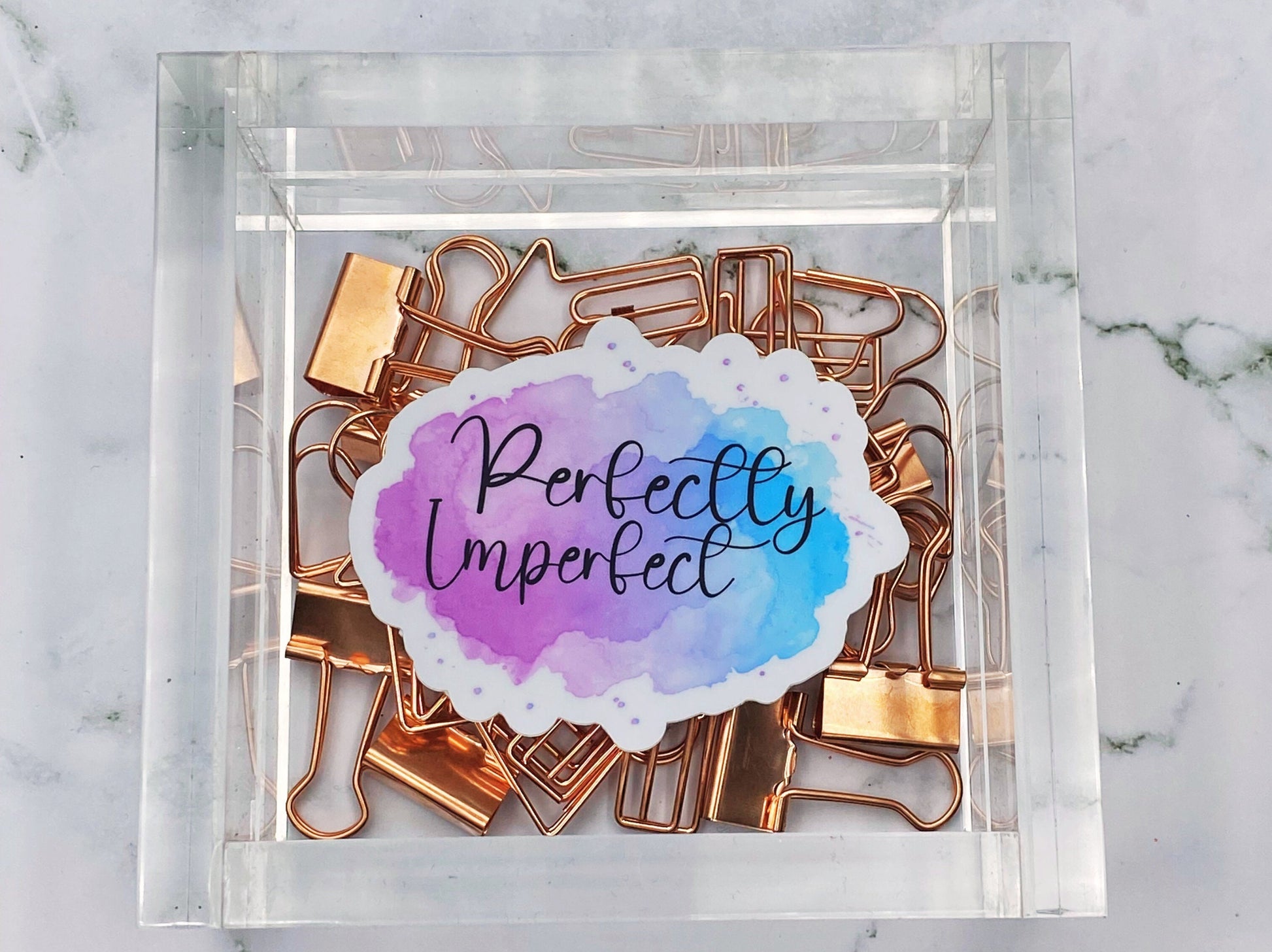 Perfectly Imperfect, Bible Verse Gifts for Women, Inspirational decal, Waterproof sticker, Most Popular Item, Trending Now, Bible Journaling