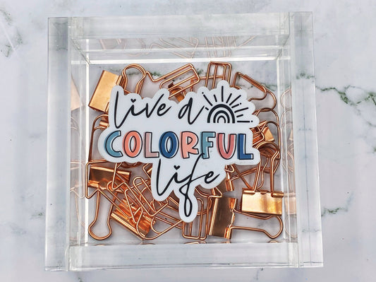 Live a Colorful Life, Bible Verse, Inspirational Decal, Waterproof Sticker, Trending Now, Bible Journaling, Quotes about Life, Canva Quotes