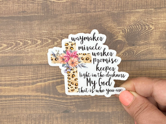 Waymaker, Bible Verse Gifts for Women, Inspirational decals, Waterproof stickers, Most Popular Items, Trending Now, Bible Journaling