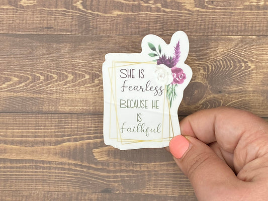 She is Fearless, Bible Verse Gifts,Inspirational decals,Waterproof sticker,Most Popular Items,Trending Now,Bible Journaling, Gifts for Women