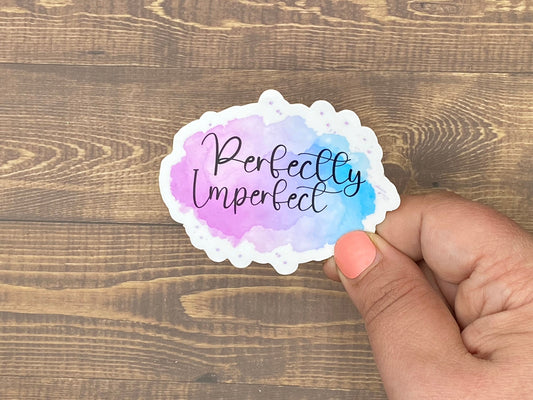 Perfectly Imperfect, Bible Verse Gifts for Women, Inspirational decal, Waterproof sticker, Most Popular Item, Trending Now, Bible Journaling