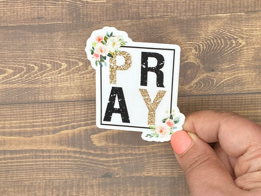 Pray, Bible Verse, Inspirational Decals, Waterproof Stickers, Trending Now, Bible Journaling, Bible Verse Gifts for Women