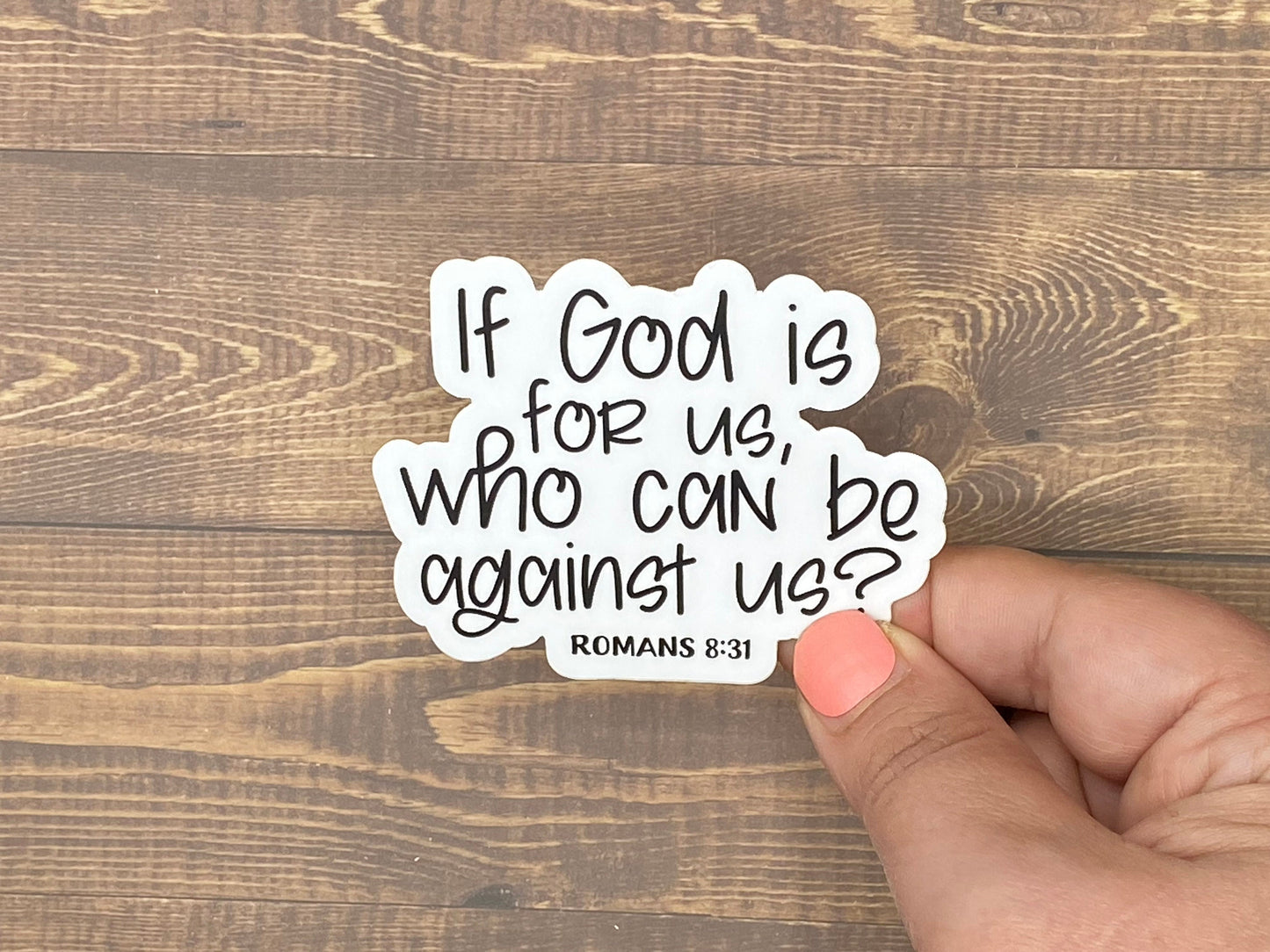 If God is for Us, Bible Verse Gifts for Women, Inspirational Decal, Waterproof Sticker, Trending Now, Bible Journaling, Quotes about Life