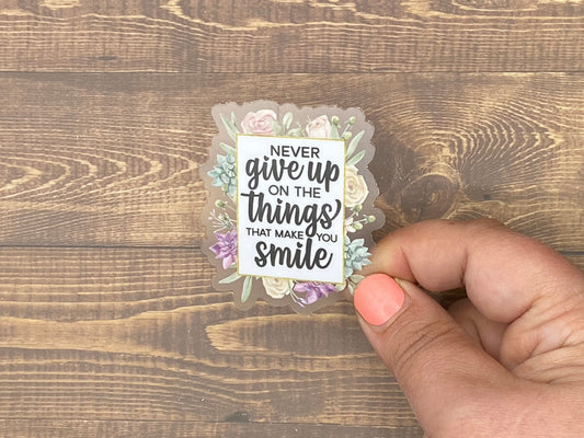 Never Give Up, Inspirational Decals, Waterproof Stickers, Most Popular Items, Trending Now, Bible Journaling, Bible Verse Gifts for Women