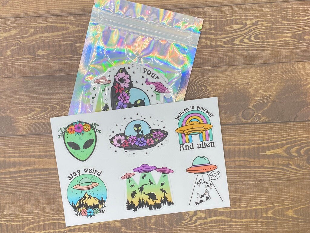 UFO Sticker, Alien Stickers, Area 51, Space Sticker, Alien Lover Gifts, Alien Sticker Bundle, I Still Believe, Alien Clipart, Space Clipart