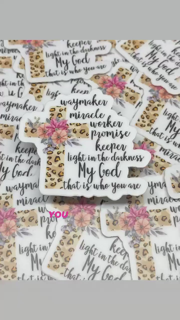 Waymaker, Bible Verse Gifts for Women, Inspirational decals, Waterproof stickers, Most Popular Items, Trending Now, Bible Journaling