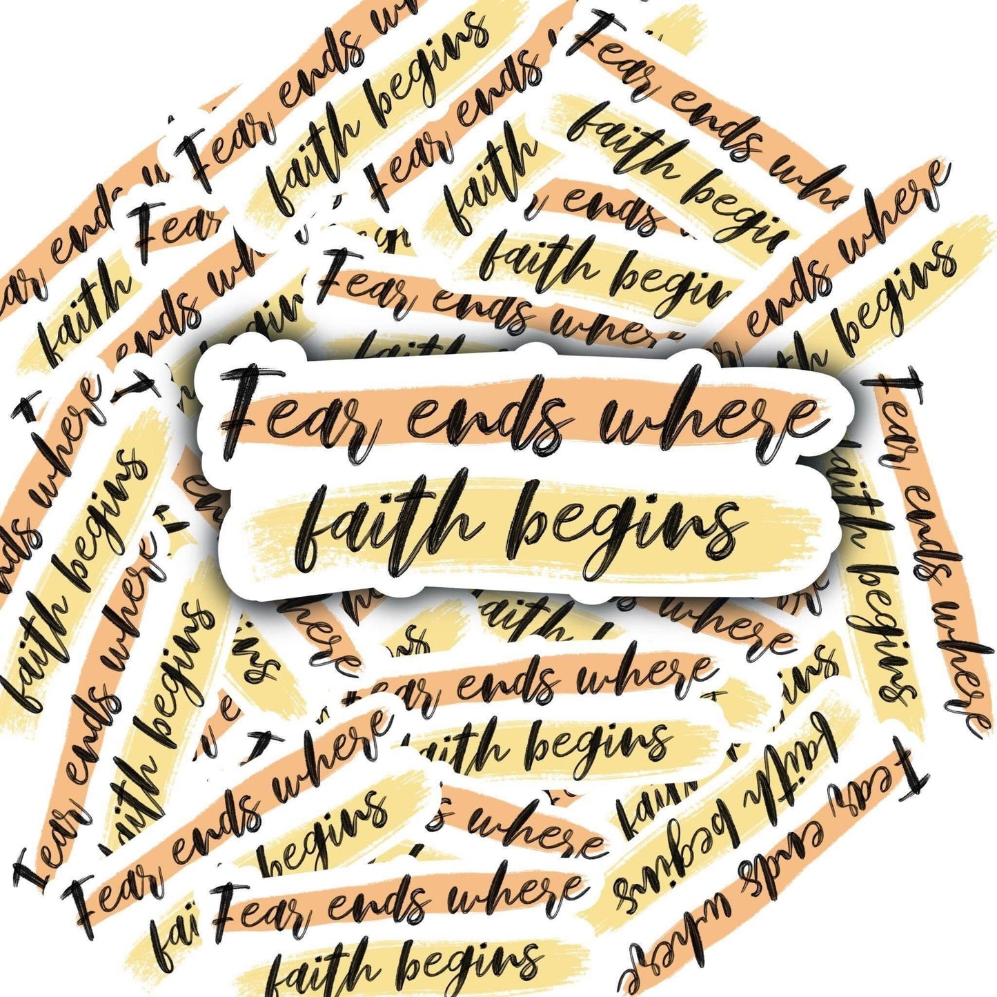 Fear Ends Faith Begins, Bible Verse Gifts for Women, Inspirational decals,Waterproof stickers, Most Popular Items, Trending Now, Bible Study